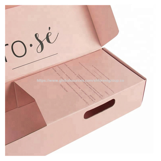Kostenloses Muster Pinke kleine Faltdeckel-Papierbox Geschenkverpackung Rechteckige Kartons Blumenversandbox für Blumen