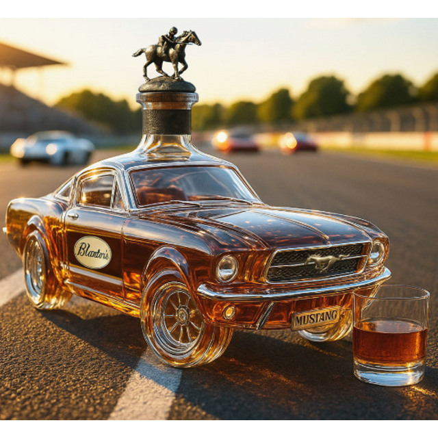 Bouteille de Whisky Voiture de Police Mustang (Carafe en Verre Thème Jamson)
