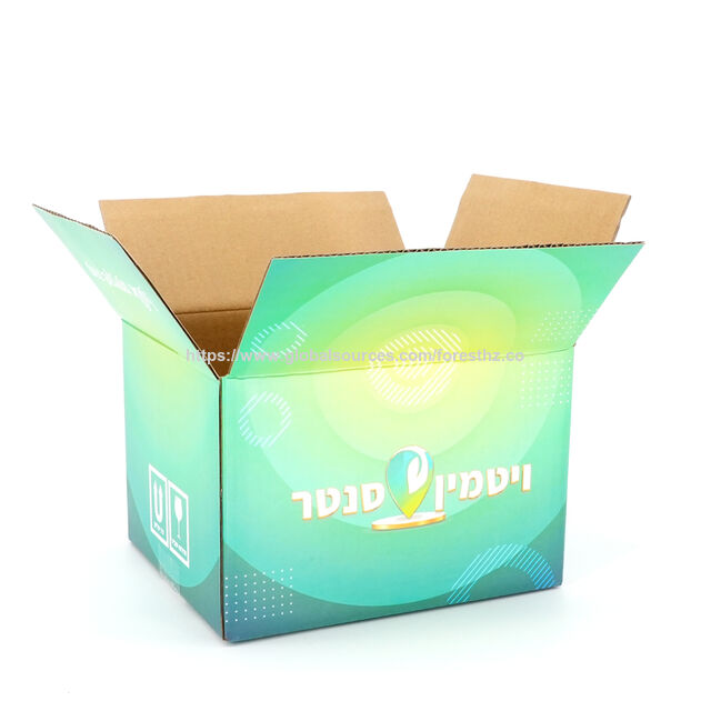 Caja de envío corrugada con impresión personalizada, impresión de logotipo a todo color, cartón de envío