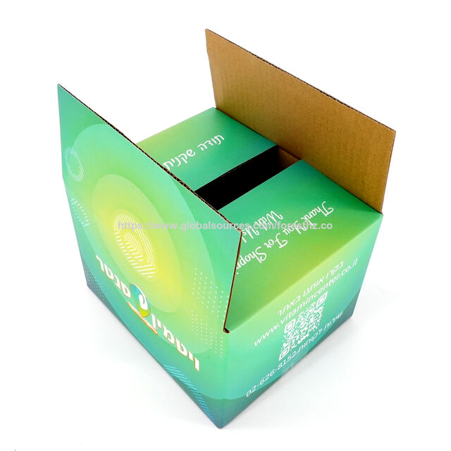 Caja de envío corrugada con impresión personalizada, impresión de logotipo a todo color, cartón de envío