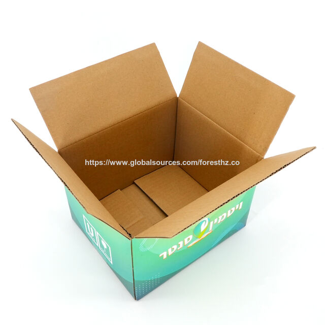 Caja de envío corrugada con impresión personalizada, impresión de logotipo a todo color, cartón de envío