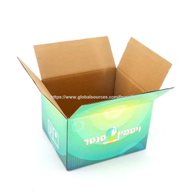 Caja de envío corrugada con impresión personalizada, impresión de logotipo a todo color, cartón de envío