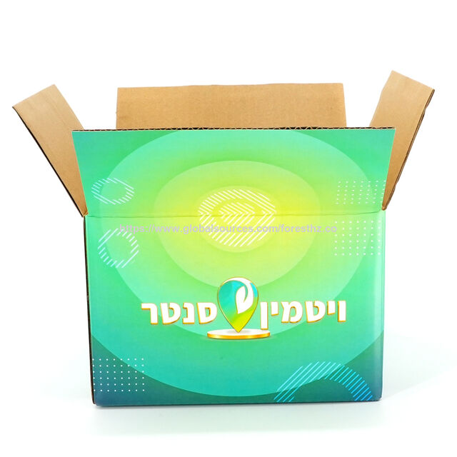 Caja de envío corrugada con impresión personalizada, impresión de logotipo a todo color, cartón de envío