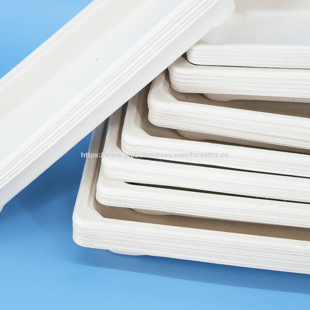 Tigelas de sopa descartáveis OEM de cana-de-açúcar, recipiente compostável de papel para viagem com impressão de desaparecimento