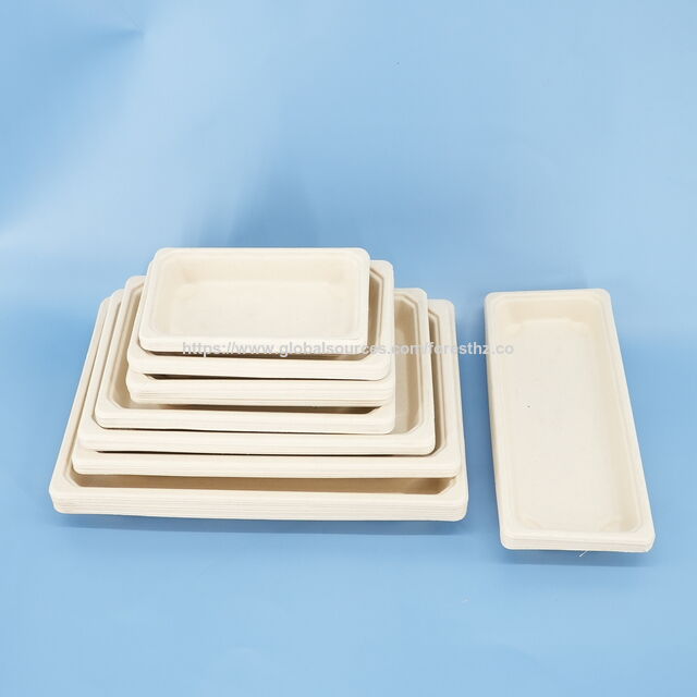 Tigelas de sopa descartáveis OEM de cana-de-açúcar, recipiente compostável de papel para viagem com impressão de desaparecimento