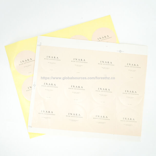 Fournisseur d'étiquettes d'emballage de vêtements d'impression de papier, étiquette autocollante découpée avec logo de nom personnalisé