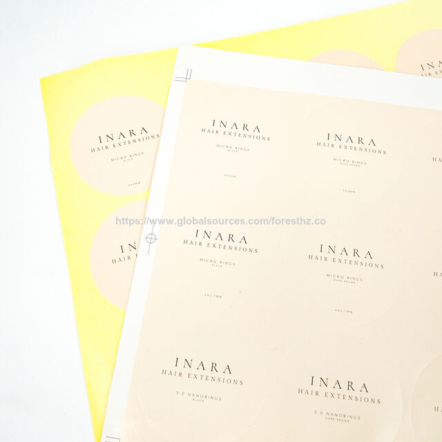 Fournisseur d'étiquettes d'emballage de vêtements d'impression de papier, étiquette autocollante découpée avec logo de nom personnalisé
