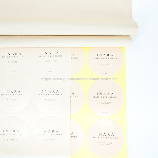Fournisseur d'étiquettes d'emballage de vêtements d'impression de papier, étiquette autocollante découpée avec logo de nom personnalisé