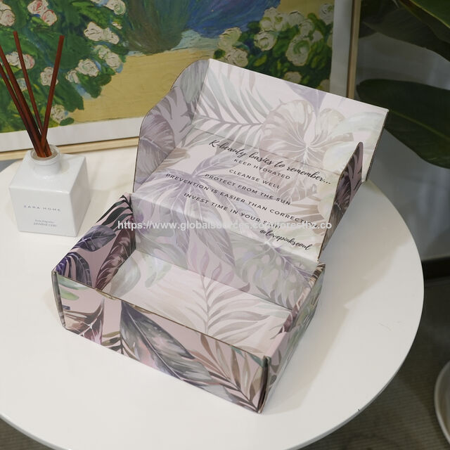 Caixas de papelão ondulado com impressão colorida, embalagens de caixa superior e caixas de transporte para atacado