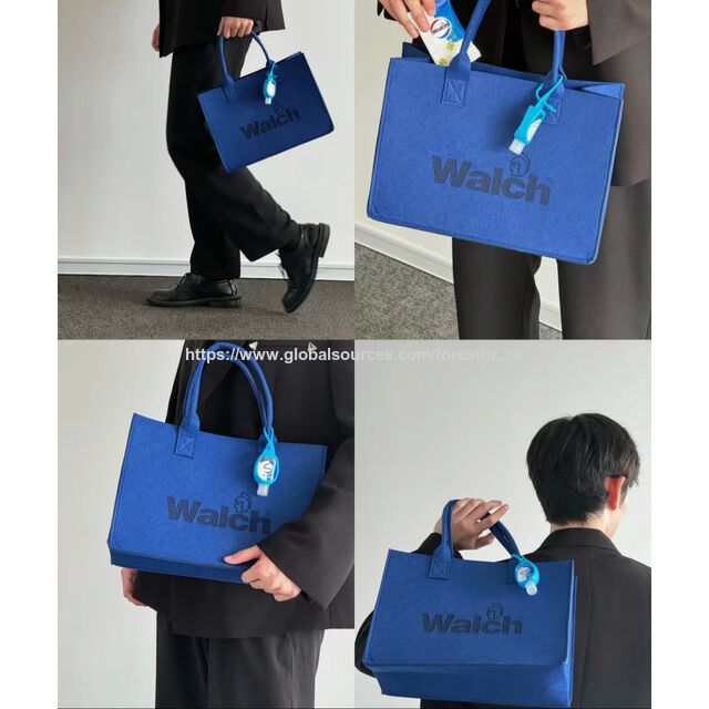 Heißer Verkauf Mode Filztasche mit Farbkontrast, große Kapazität, Geschenktasche, Einkaufstasche, Handtasche