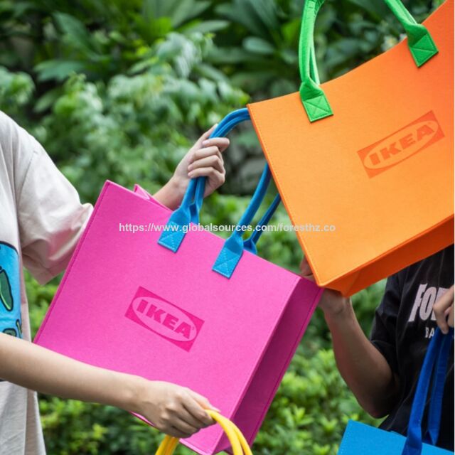 Heißer Verkauf Mode Filztasche mit Farbkontrast, große Kapazität, Geschenktasche, Einkaufstasche, Handtasche