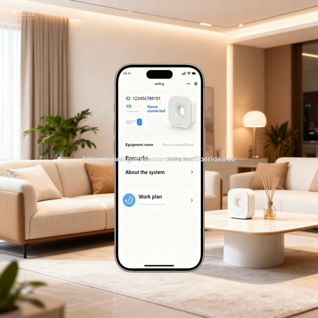Difusor de Aromaterapia Inteligente para el Hogar con Bluetooth, APP Android, Programación Personalizada y Pulverización Automática Temporizada