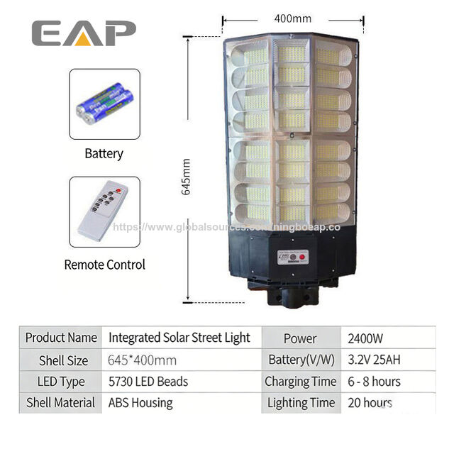 EAP Solarbetriebene 24-Augen Ultrahelle Ingenieurleuchte mit Fernbedienung + Lichtsteuerung + Radar