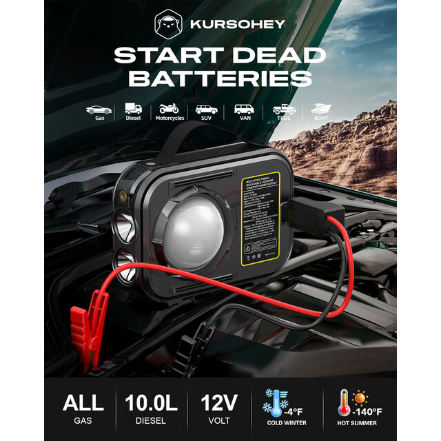 12V tragbarer Auto-Luftpumpe Auto-Batterie-Starthilfe 150psi automatischer Reifenfüller digital