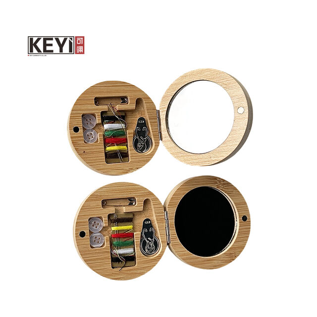 Caja de agujas circulares de bambú personalizadas e hilo para tejer a medida