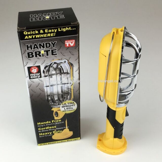 Lampe de travail LED sans fil ultra-lumineuse Handy Brite avec crochet pivotant et base magnétique