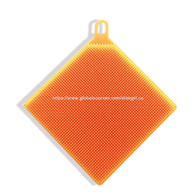 Éponge Multifonction Antibactérienne avec Douces Soies en Silicone, Chiffon à Vaisselle, Brosse de Nettoyage pour Cuisine