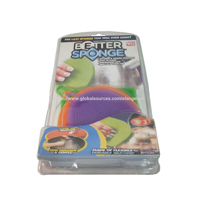 Éponge Multifonction Antibactérienne avec Douces Soies en Silicone, Chiffon à Vaisselle, Brosse de Nettoyage pour Cuisine
