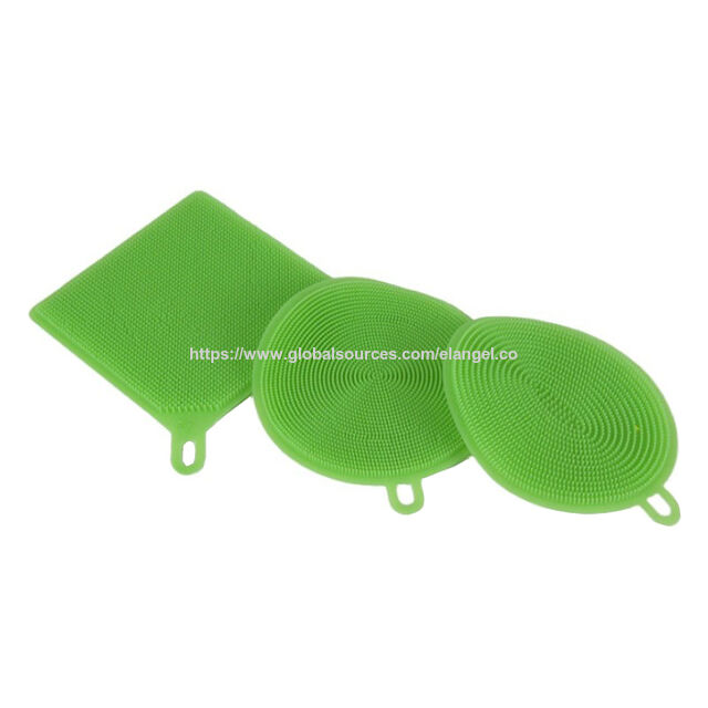 Éponge Multifonction Antibactérienne avec Douces Soies en Silicone, Chiffon à Vaisselle, Brosse de Nettoyage pour Cuisine