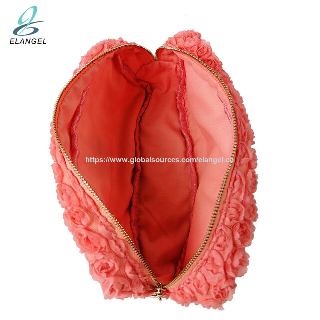 Dompet Wanita Nilon Trendi Kustom, Tas Kosmetik Wanita, Tas Tangan Mawar, Ransel Laptop
