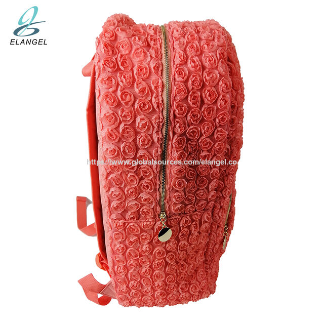 Dompet Wanita Nilon Trendi Kustom, Tas Kosmetik Wanita, Tas Tangan Mawar, Ransel Laptop