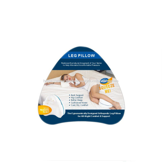 Almohada Ortopédica para Piernas con Diseño de Arco y Corazón, Relleno de Espuma Viscoelástica, Contorno Confort Legacy - Almohada para Rodillas