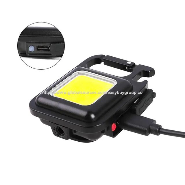 Luces Multifuncionales Portátiles USB Mini Llavero Superventas para Camping al Aire Libre, Sacacorchos, Mini Linterna LED, Luz de Trabajo