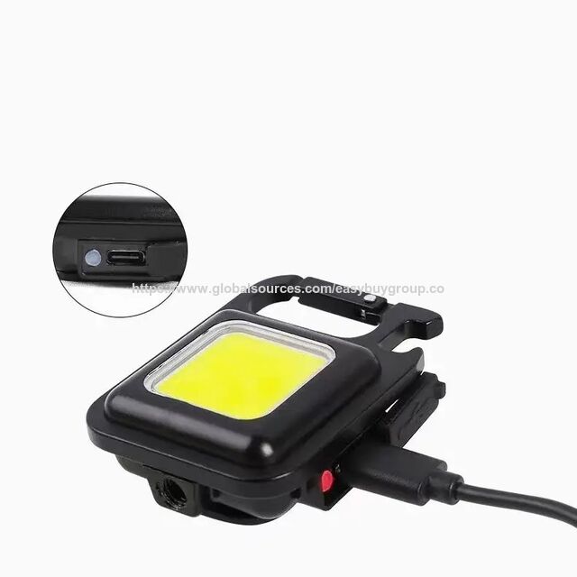 Luces Multifuncionales Portátiles USB Mini Llavero Superventas para Camping al Aire Libre, Sacacorchos, Mini Linterna LED, Luz de Trabajo