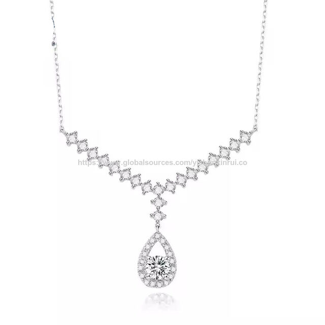 Collier Ras du Cou Unisexe en Or Blanc 18K avec Diamant de 0,5ct Cultivé en Laboratoire, Couleur D, Taille Brillant, Bijou Certifié NGSTC, Prix Usine