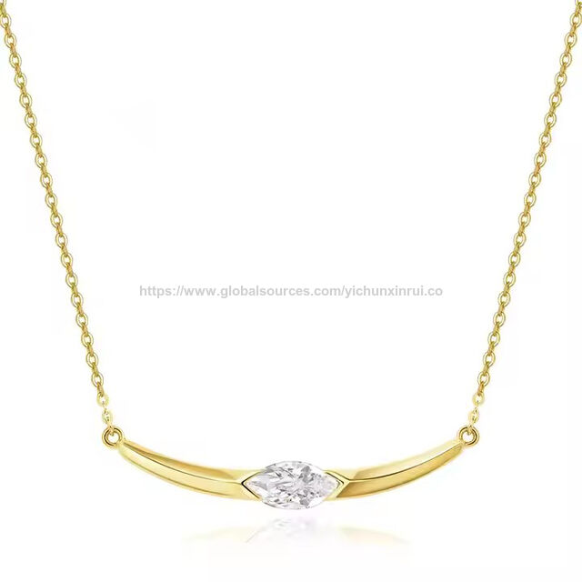 Collier Ras du Cou Unisexe en Or Blanc 18K avec Diamant de 0,5ct Cultivé en Laboratoire, Couleur D, Taille Brillant, Bijou Certifié NGSTC, Prix Usine