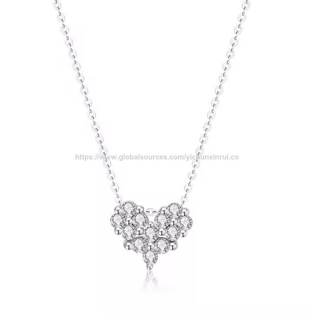 Collier Ras du Cou Unisexe en Or Blanc 18K avec Diamant de 0,5ct Cultivé en Laboratoire, Couleur D, Taille Brillant, Bijou Certifié NGSTC, Prix Usine
