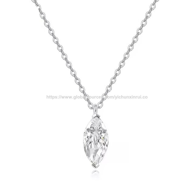 Collier Ras du Cou Unisexe en Or Blanc 18K avec Diamant de 0,5ct Cultivé en Laboratoire, Couleur D, Taille Brillant, Bijou Certifié NGSTC, Prix Usine