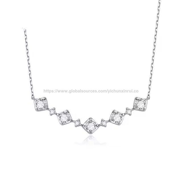 Collier Ras du Cou Unisexe en Or Blanc 18K avec Diamant de 0,5ct Cultivé en Laboratoire, Couleur D, Taille Brillant, Bijou Certifié NGSTC, Prix Usine