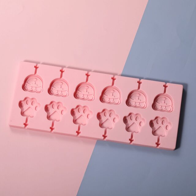 Molde de silicona de calidad alimentaria al por mayor para piruletas y palitos de queso, antiadherente, fácil de desmoldar, para hacer caramelos caseros