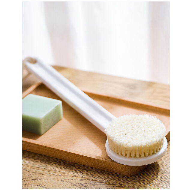 Cepillo de baño de mango largo - Exfoliante corporal para limpieza de espalda y cuerpo completo en la ducha