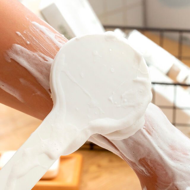 Cepillo de baño de mango largo - Exfoliante corporal para limpieza de espalda y cuerpo completo en la ducha