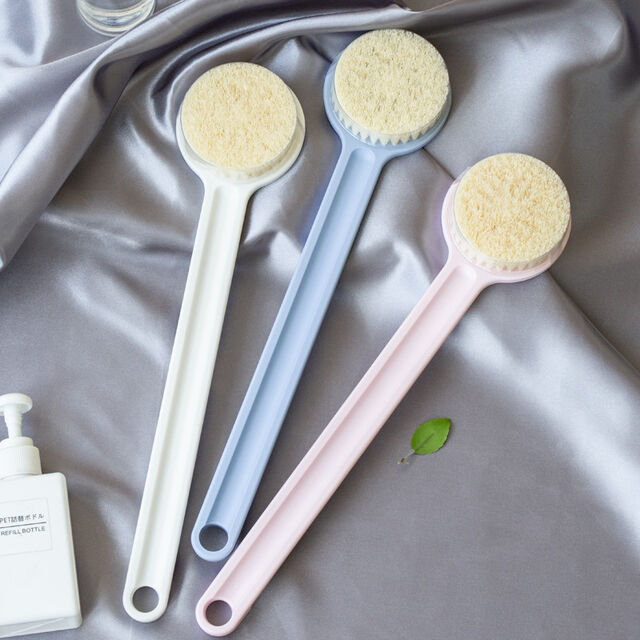 Cepillo de baño de mango largo - Exfoliante corporal para limpieza de espalda y cuerpo completo en la ducha