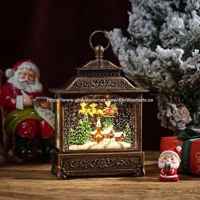 Farol LED Navideño con Movimiento y Brillo de Reno de Santa Claus al por Mayor - Decoración Festiva Navideña para Mesa con Luz LED