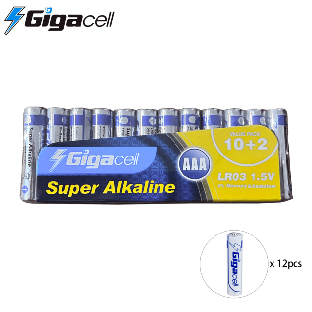 Pile Primaire LR03 AAA Directe d'Usine, Pack de Piles Alcalines pour Applications Domestiques et Professionnelles