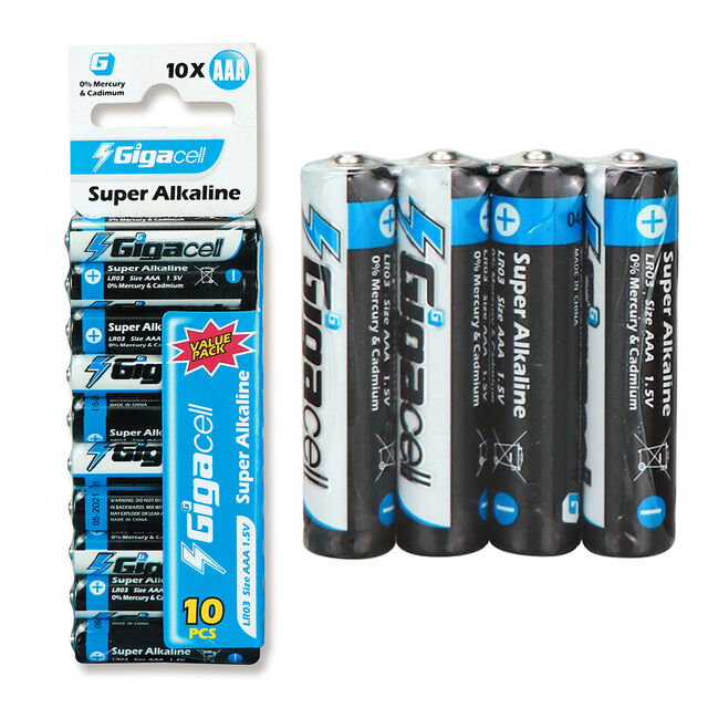 Pile Primaire LR03 AAA Directe d'Usine, Pack de Piles Alcalines pour Applications Domestiques et Professionnelles