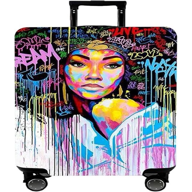 Funda de Equipaje de Viaje Lavable Premium (Estampado de Playa, Tamaño S para Equipaje de 18-20 Pulgadas) - Protector de Equipaje Resistente a Arañazos