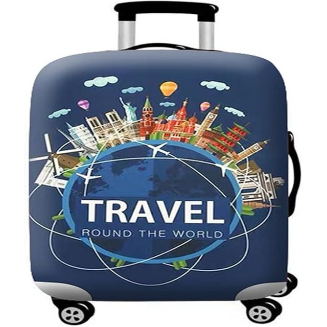 Funda de Equipaje de Viaje Lavable Premium (Estampado de Playa, Tamaño S para Equipaje de 18-20 Pulgadas) - Protector de Equipaje Resistente a Arañazos