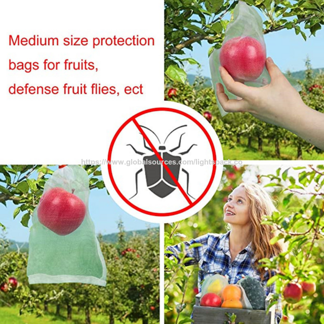Bolsas de Protección de Frutas Personalizadas, Bolsas de Malla con Cordón de Ajuste de Organza para Árboles Frutales, Bolsa de Cubierta de Malla para Plantas Frutales para Protección