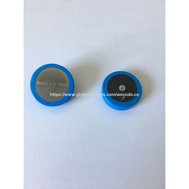 Venta al por mayor ER2450 3.6V 500mAh Pila de botón TPMS Batería 5*24mm