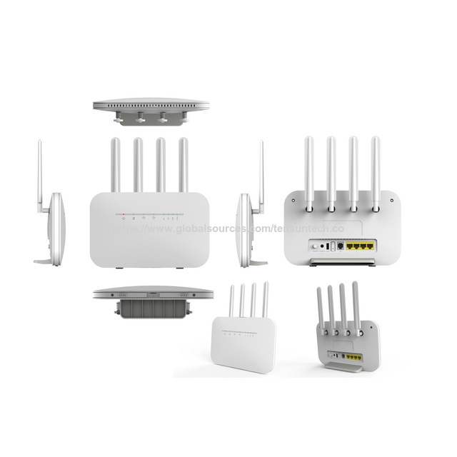 Routeur CPE 4G Multi-Antennes avec WiFi 1200 Mbps et Bandes B42/B43, Routeur CPE LTE 4G Haute Vitesse Cat12 avec WiFi 11AC