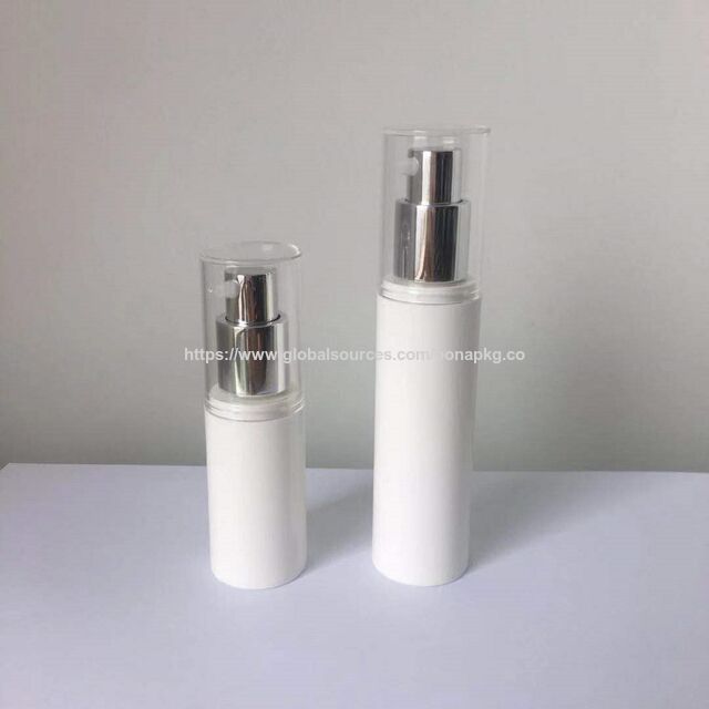 15 ml 30 ml PP Airless-Flasche mit Aluminium-Pumpenkopf für Essenz-Flaschenverpackung