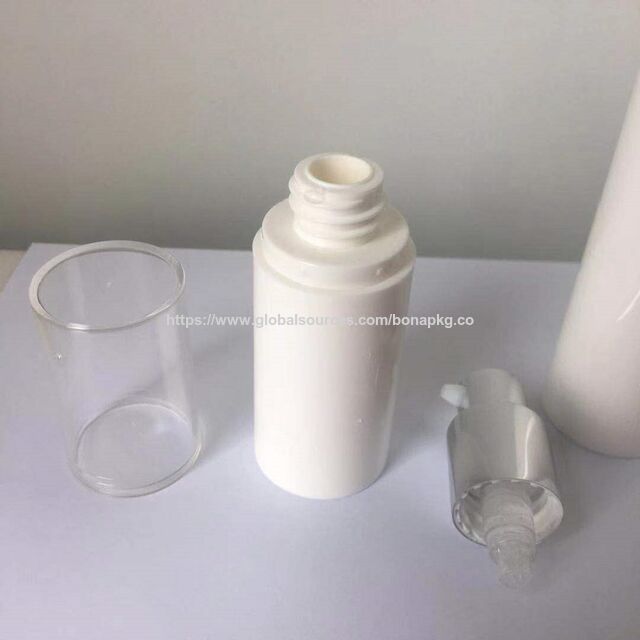 15 ml 30 ml PP Airless-Flasche mit Aluminium-Pumpenkopf für Essenz-Flaschenverpackung