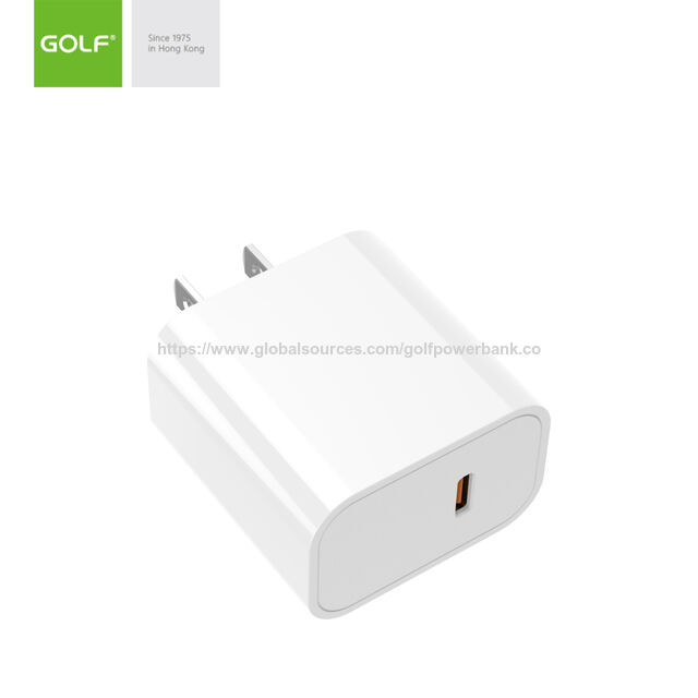GOLF Carregador de Parede com Logotipo Personalizado, Porta Tipo C, Carregamento Rápido PD 30W, Adaptador de Carregamento para Celular