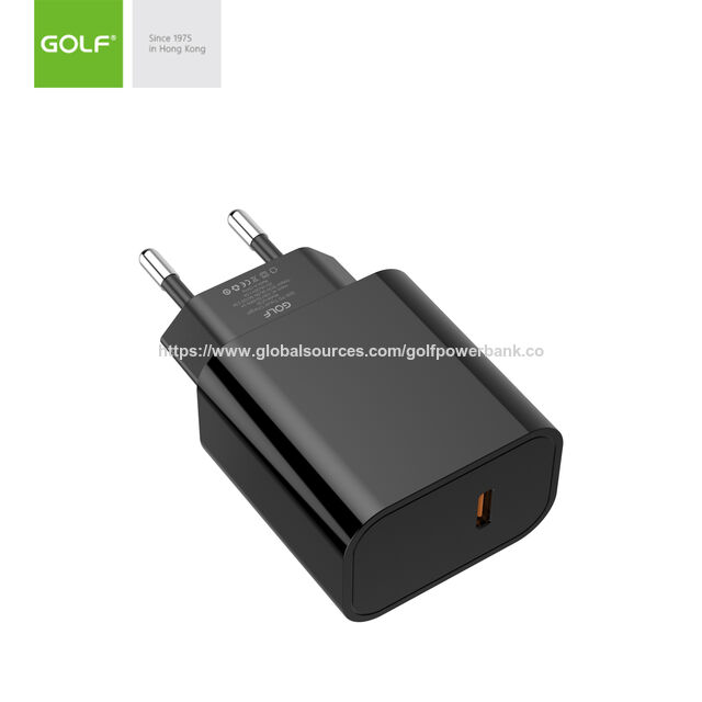 GOLF Carregador de Parede com Logotipo Personalizado, Porta Tipo C, Carregamento Rápido PD 30W, Adaptador de Carregamento para Celular