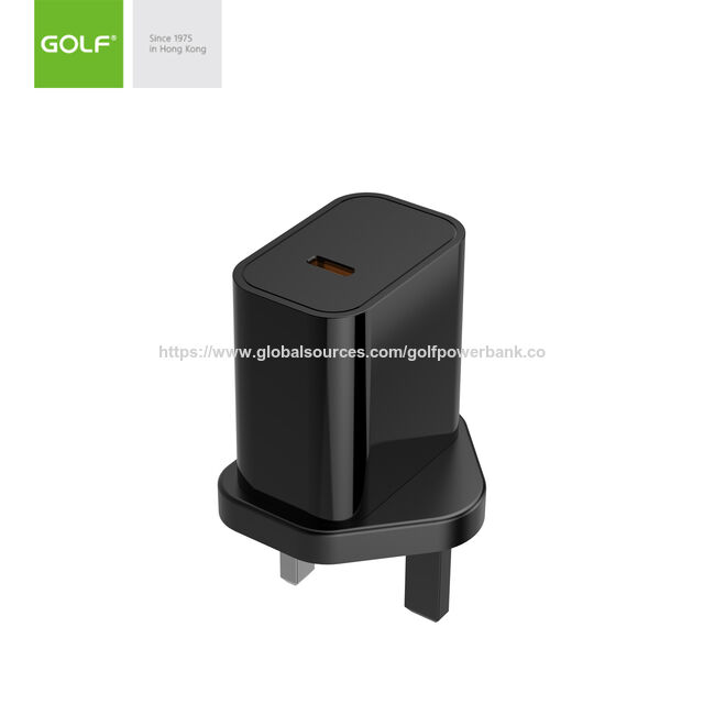 GOLF Carregador de Parede com Logotipo Personalizado, Porta Tipo C, Carregamento Rápido PD 30W, Adaptador de Carregamento para Celular